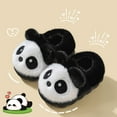 thumbnail image 5 of SGFCWSX Kids Fuzzy Panda Slippers Cozy Home Shoes for Girls Boys Cute Indoor Footwear White Size 5.5-6 Years, 5 of 9