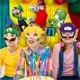 thumbnail image 4 of 1 juego de máscara de media cara con temática de Super Mario para decoración de fiestas, accesorios de cosplay para cumpleaños de niños, máscara de papel para fotografía con forma de bola de maquillaj, 4 of 4