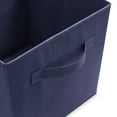 thumbnail image 3 of Casafield Set of 12 Fabric Storage Cube Bins, Navy Blue - 11" Collapsible Foldable Cloth Baskets for Shelves and Cubby Organizers, 3 of 7
