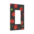 thumbnail image 2 of Kll Tomatoes1 Wall Plate,Gloss Finish,Standard Size 1 - 5" X 3", Polycarbonate Thermoplastic,Electric Receptacle Plug Covers, 2 of 8