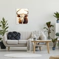 thumbnail image 3 of Stupell Industries Longhorn with Curved Horns Animals & Insects Painting White Framed Art Print Wall Art, 24 x 30, 3 of 9