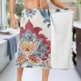 thumbnail image 5 of Boho Floral Vintage Bath Towel Wrap for Man Adjustable Shower Wrap Button Closure Body Towel for Sauna Gym, 5 of 7