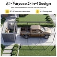 thumbnail image 2 of VENTOPYR 12 ft x 25 ft 2-in-1 Carport with Storage Shed, Heavy Duty Steel Frame Car Canopy with 12" x 3" Tool Shed, Dark Gray, 2 of 13