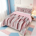 thumbnail image 2 of Erosebridal Modern Stripes Full Size Comforter Sets,Minimalist Geometric Lines Bedding Comforter Set,Pink Reversible,3pcs,1 Comforter and 2 Pillowcases, 2 of 7