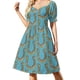 thumbnail image 1 of Vestido de manga corta con diseño de herradura, vestidos de verano para mujer 2025, vestidos para mujer, vestido, 1 of 7
