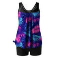 thumbnail image 6 of SELONE Swimwear for Women Tankini Swimsuits 2 Piece with Shorts Swimsuits 2pcs Bathing Suits Tankini Sets Swim Top with Low Waist Boyshorts Gift for Mother Swimsuits Bathing Suits Black 2XL, 6 of 7