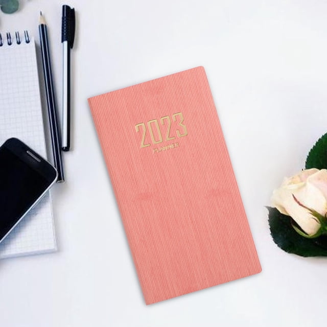 Cuaderno de agenda DYNWAVEMX Rosa A6 Papel grueso para hacer Calendario de planificación