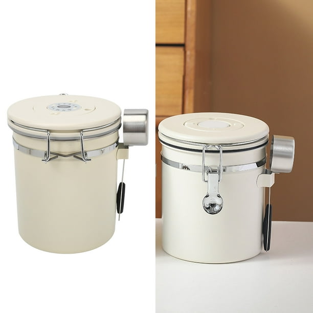 Contenedor De Café, Caja Para Verduras, Tarro Sellado, Tarro De Té Con Cuchara Para Café Molido, Granos, Té, Harina, Cereales, Azúcar