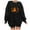 #930 Black, variant on Felirenzacia Halloween Costume Adult Witch Bats Printed Sweatshirt Oversized Crewneck Pullover Tee Shirt
