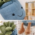 thumbnail image 3 of 3 piezas de peluche suculentas con plantas en maceta, muñeco de peluche, simulación de peluches suculentos, decoración del hogar, animales de peluche suaves (rosa + blanco + azul), 3 of 5
