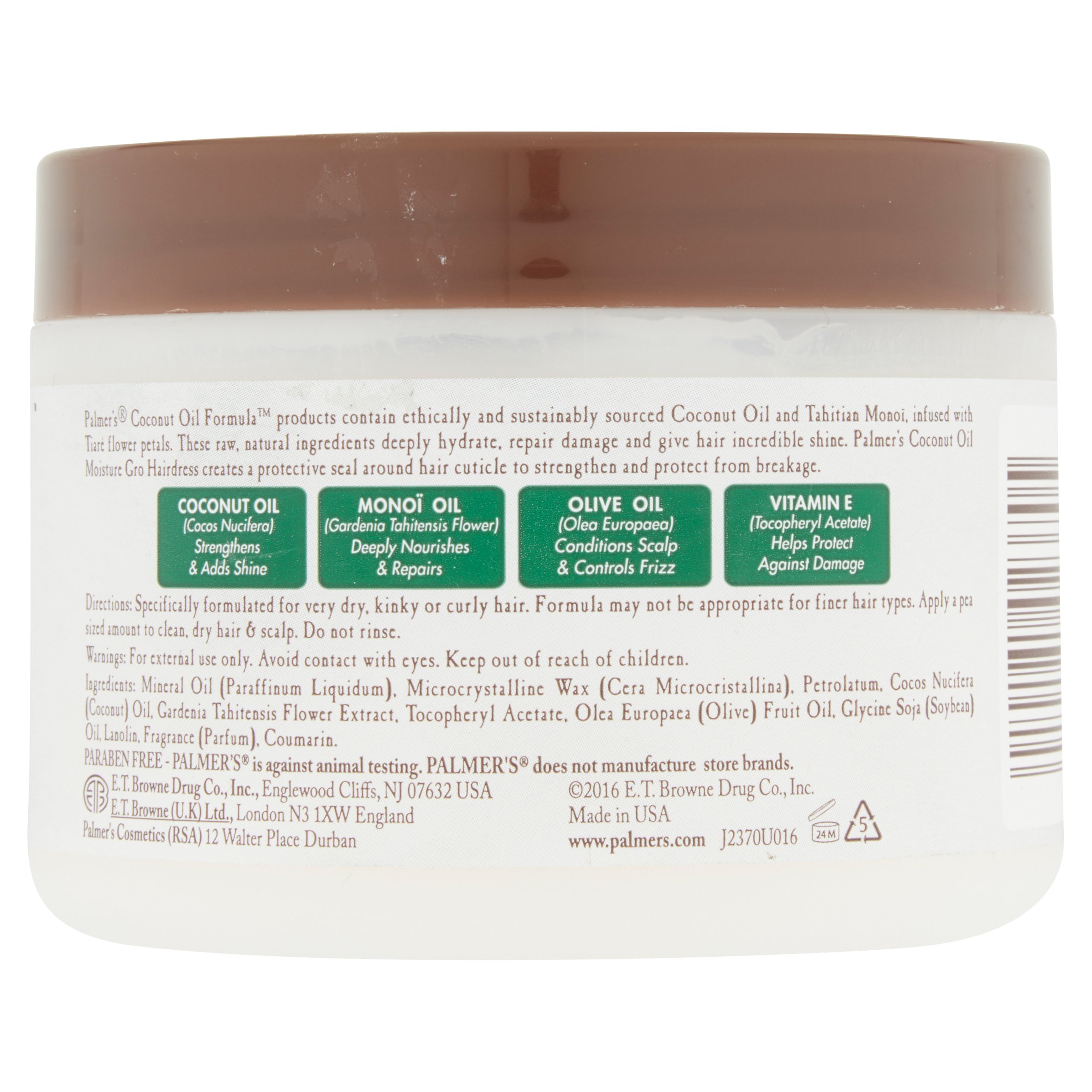 3 Pack Palmer's Coconut Oil Formula Moisture Gro with Vitamin E 8.8 Ounce Each