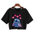 thumbnail image 2 of Y2k Disney Kawaii Lilo Stitch Funny Cartoon T Shirt Women Stitch Manga T-shirt Graphic Tshirt Streetwear Crop Top Tees FemaleL Gao Jinjia LED, 2 of 2