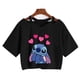thumbnail image 2 of Y2k Disney Kawaii Lilo Stitch Funny Cartoon T Shirt Women Stitch Manga T-shirt Graphic Tshirt Streetwear Crop Top Tees FemaleM Gao Jinjia LED, 2 of 2
