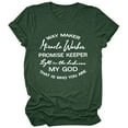 thumbnail image 4 of B91xZ T-Shirts d'Été Mode pour Femmes Coupe Décontractée Manches Courtes Col Rond Swing Tee, Vert L, 4 of 5