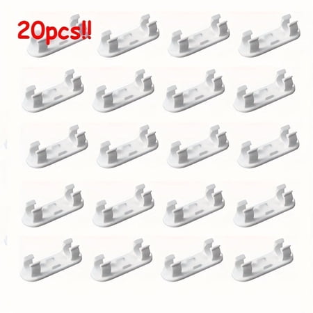 20pcs/40pcs Clear Cable Management Clips - Adhesive Cable Organizers for TV, PC, Ethernet, Under Desk & Wall - Home & Office Organization