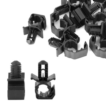 10pcs 22.8mm Black Plastic Car Auto Wiring Harness  Retainer Clip for Ford
