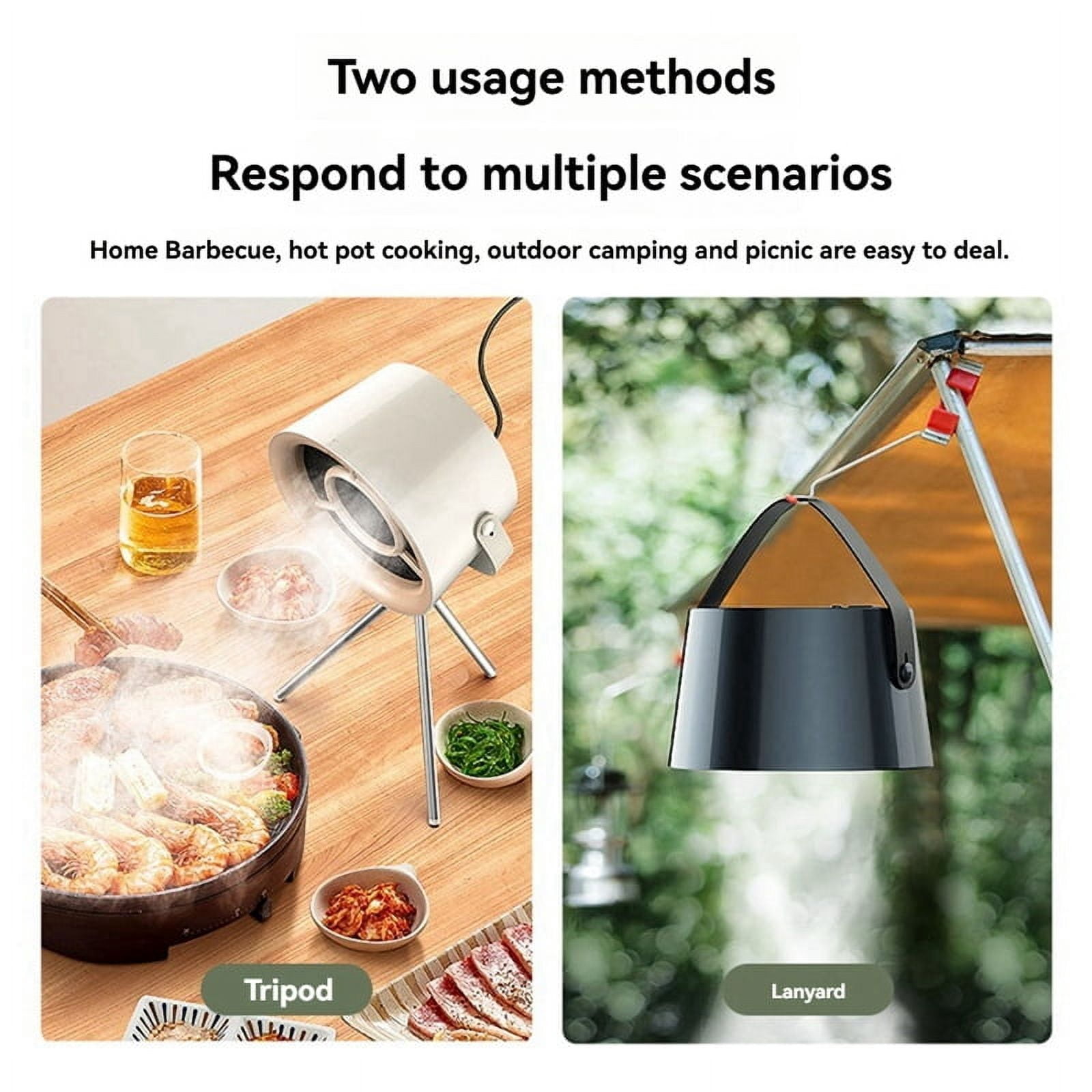 USB Desktop Range Hoods Portable Exhaust Fan Small Kitchen Hood Extractor Barbecue Large Suction Cooker Hood Black Gray