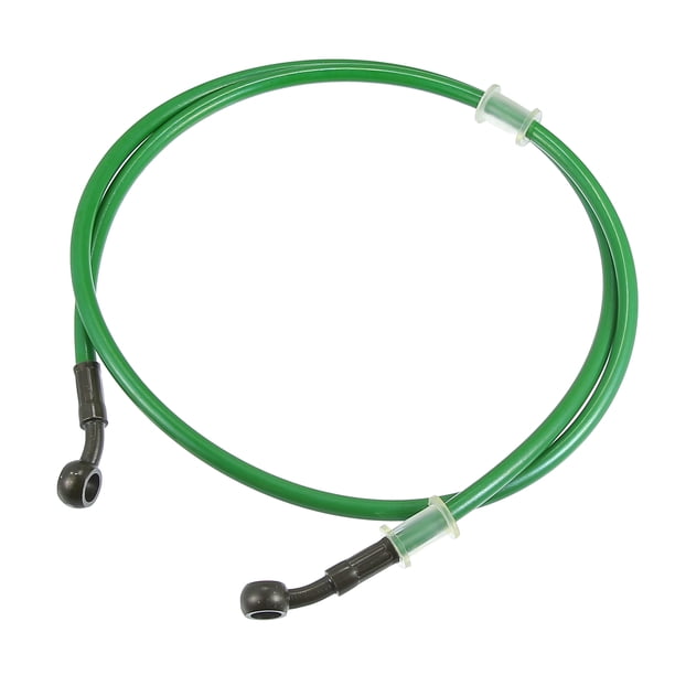120 cm 47.24 "Longitud 10 mm ID Motocicleta Hidráulico Línea de freno Tubo de manguera de aceite 28 ° Cable trenzado de acero inoxidable para ATV Motocross Sport Bikes Verde