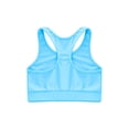 thumbnail image 4 of CHICTRY Kids Girls Sports Vest Sleeveless Shiny Rhinestone Racerback Crop Top Gymnastics Dance Tops Light Blue 14, 4 of 5