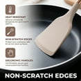 thumbnail image 4 of TEAFIRST 9 pcs Kitchen Utensils Set, Silicone Cooking Utensils Set Heat Resistance for Kitchen Brown, 4 of 9