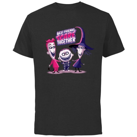 Disney The Nightmare Before Christmas Friends Scare Together - Short Sleeve Cotton T-Shirt for Adults - Customized-Black