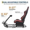 thumbnail image 5 of JustSmart Heavy Duty Racing Simulator Cockpit Gaming Chair Round Tube L-Shape 48.5x24.7x41in Steering Wheel Stand for Logi G29 G920, 5 of 7