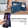 thumbnail image 5 of Case for Apple iPhone 12, Premium PU Leather with Credit Card Holder Wallet Cover Stand RFID Blocking Cell Accessories for iPhone 12 6.1 inch Cases for Men Women - Blue, 5 of 6