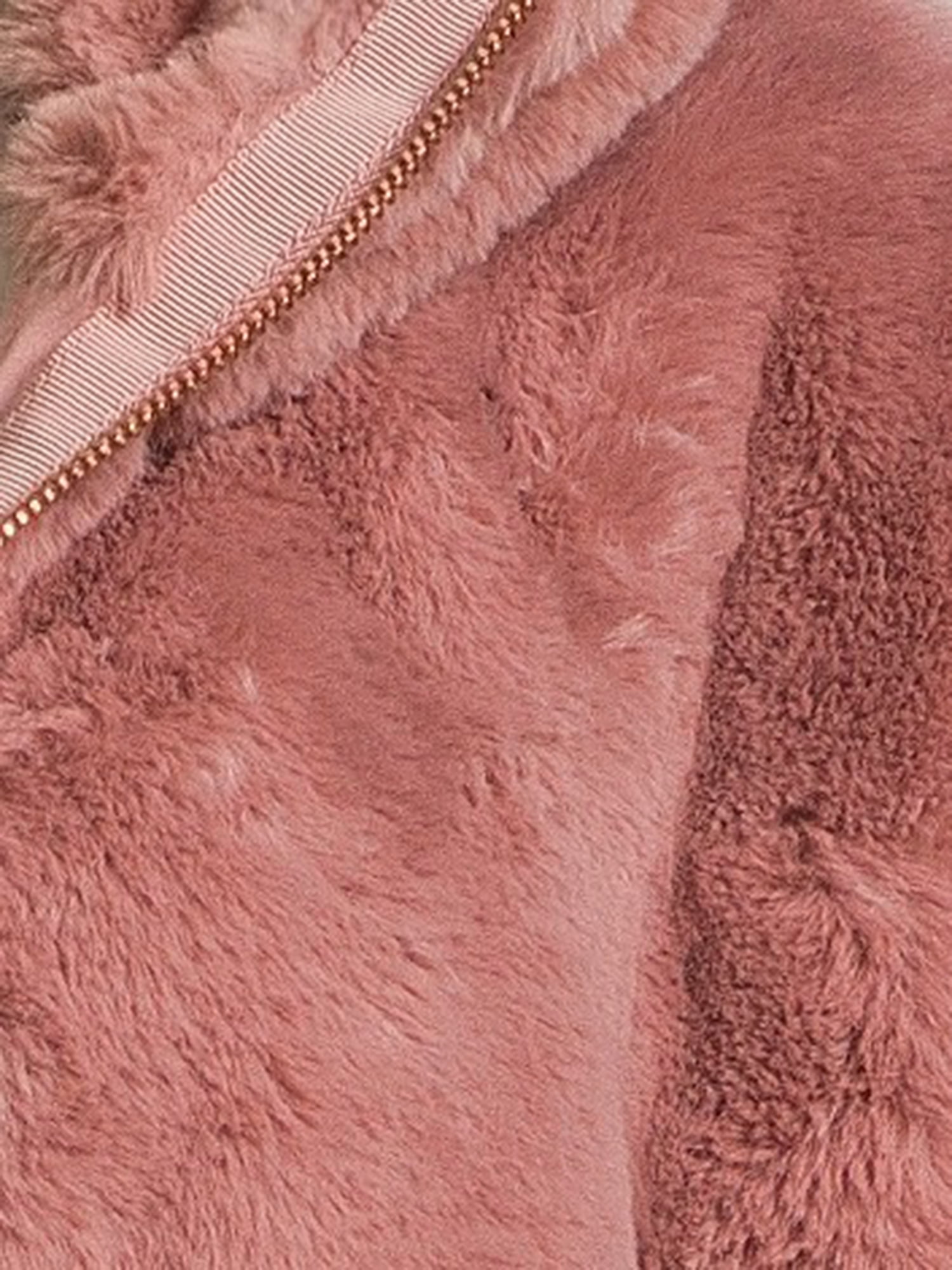 Lucky Brand rose gold faux fur missy jacket Size Large - Coats