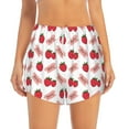 thumbnail image 2 of Goofa Strawberry Printed Women 2 in 1 Running Shorts,Quick Dry Athletic Workout Shorts,High Waisted Athletic Shorts with Liner Pockets-Medium, 2 of 9