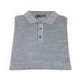 thumbnail image 6 of Mens PRINCELY Soft Merinos Wool Sweater Knits Lightweight Polo 1011-40 Mid Gray, 6 of 6