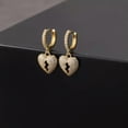 thumbnail image 6 of HOOUN 18K Gold Plated Rhinestine Broken Heart Earrings Stud High Quality Jewelry-Silver, 6 of 8