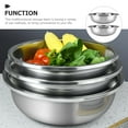 thumbnail image 3 of Raindrops 2Pcs Large Kitchen Basin for Fruit Mixing Silver Round Simple Design Home Use, 3 of 8