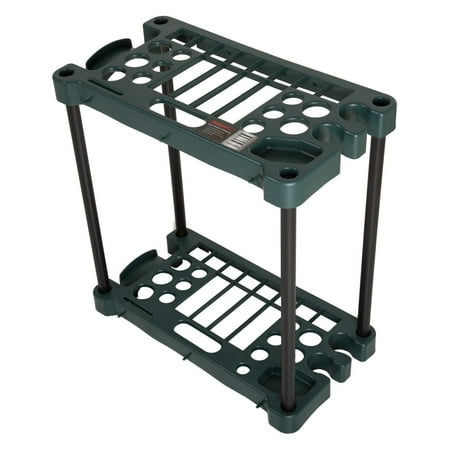 Stalwart Garden Tool Organizer - 23-Inch Rack Holds up to 30 Tools (Green)