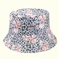 thumbnail image 2 of Xfvqtps Womens Bucket Hat Summer Sun Protection Fashion Flower Print UV Protection Sunshade Outdoor Beach Sun Hat Fisherman Cap Pink, 2 of 5