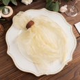 thumbnail image 6 of BalsaCircle 5 Champagne Sheer Crinkled Organza Dinner Table Napkins Wedding Party Events Reception Decorations Supplies, 6 of 8