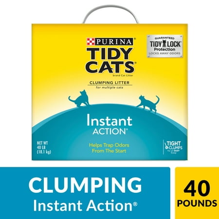 Purina Tidy Cats Clumping Cat Litter, Instant Action Multi Cat Litter - 40 lb.