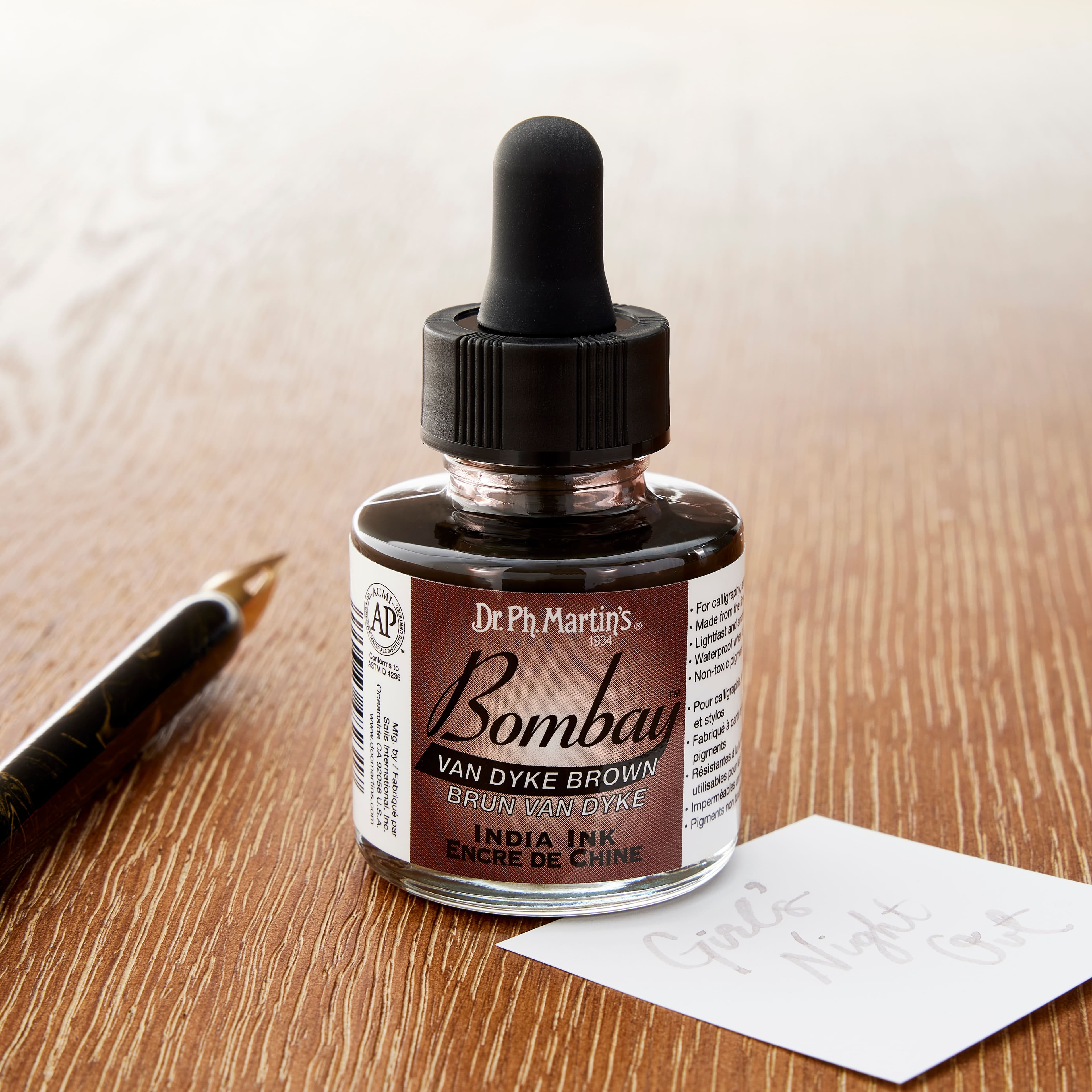 Dr. Ph. Martin's 800815-24BY Bombay India Ink, 1.0 oz, Sepia