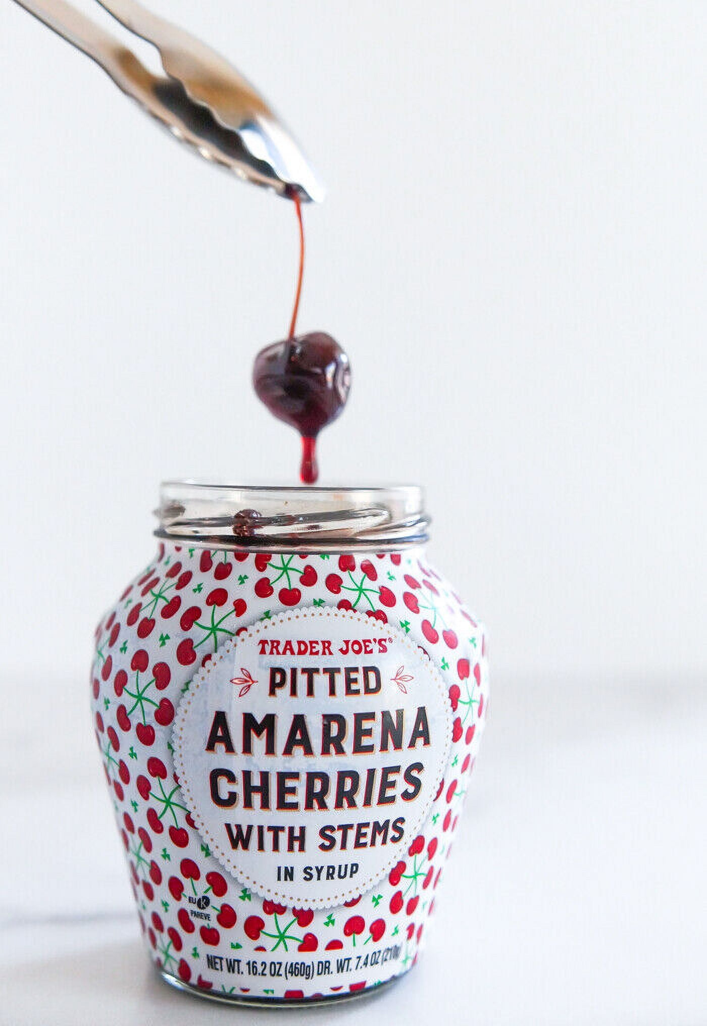 2 Packs Trader Joe's Pitted Amarena Cherries in Syrup 16.2 oz Each Pack