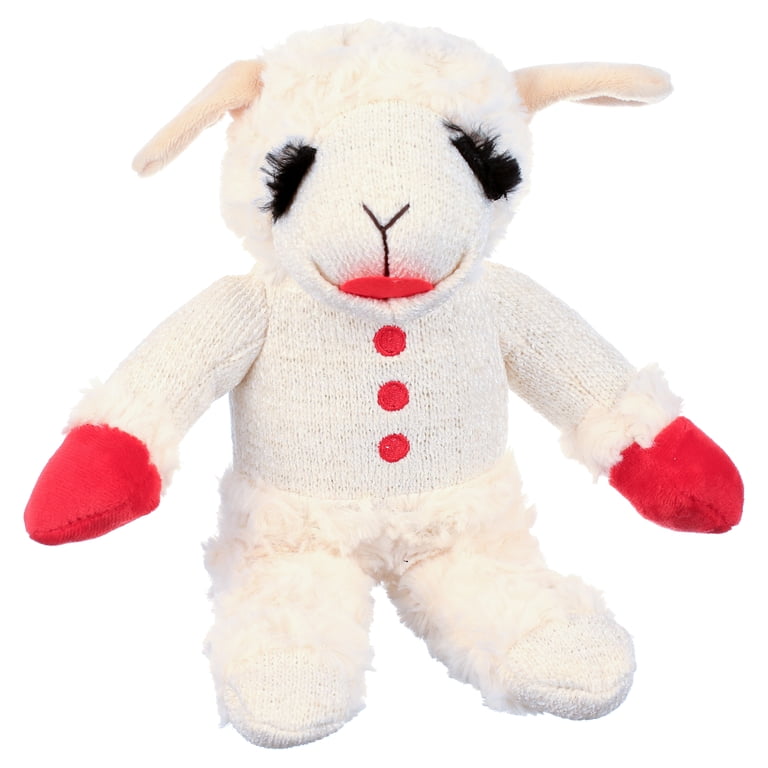 Multipet, Standing Lamb Chop Plush Dog Toy, Medium, Squeaker