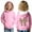 Pink, variant on successthop Graphic Hoodies Toddler Girls Boys Long Sleeve Hooded with Pockets Bow Printed Casual Blouse Sizes 3-13