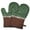 Green and Brown, variant on Cute Oven Mitts,Green and Brown Football Stitch Pattern Oven Mitt 2-Pack Set,Kitchen Gloves for Oven,Heat Resistant Oven Mitts 7.7"x12"