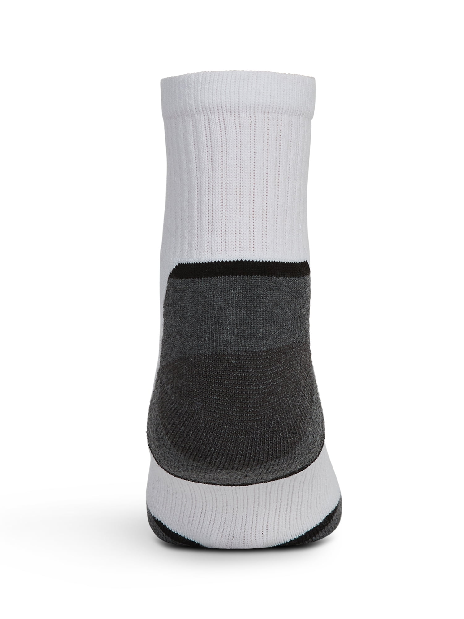 Wrangler Essential Cool Comfort Men’s Quarter Socks, Full-Cushion Crew Socks, 6-12, White, 12-Pack