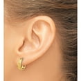 thumbnail image 3 of 14K Yellow Gold Polished And Etched Hinged Hoop Earrings (Width 13.1) (Length 13) - Jbsp, 3 of 5