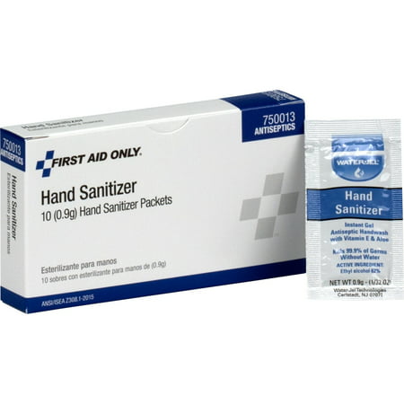 First Aid Only, FAO750013, Hand Sanitizer Packets, 10 / Each, White