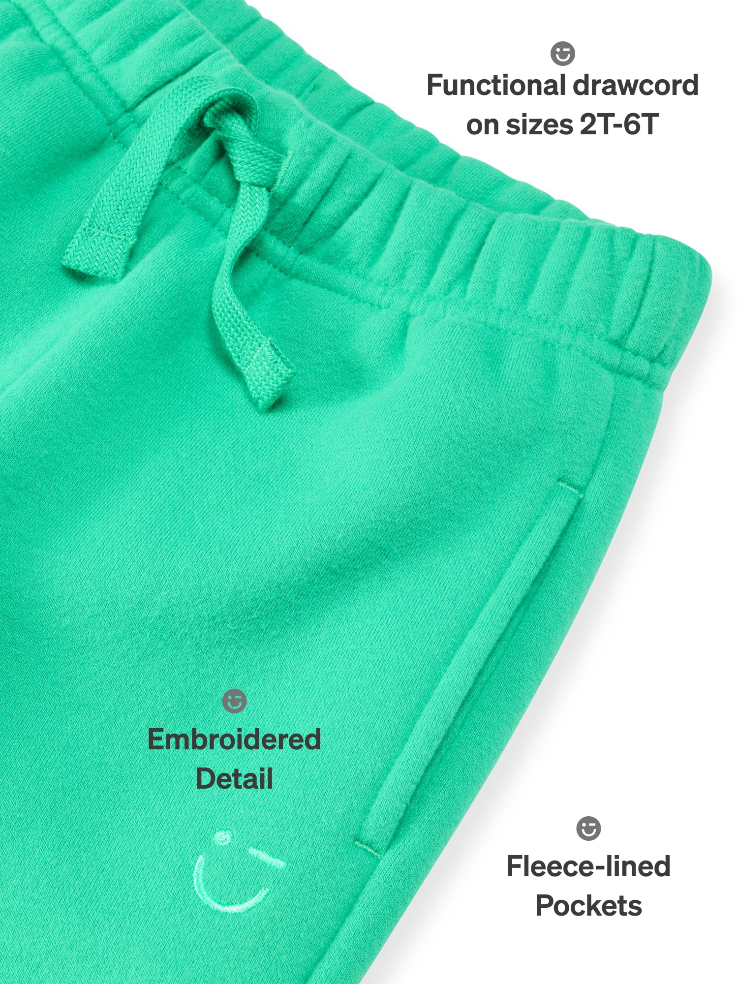 Color Mix by Garanimals Kids Fleece Sweatpants, Sizes 6–16