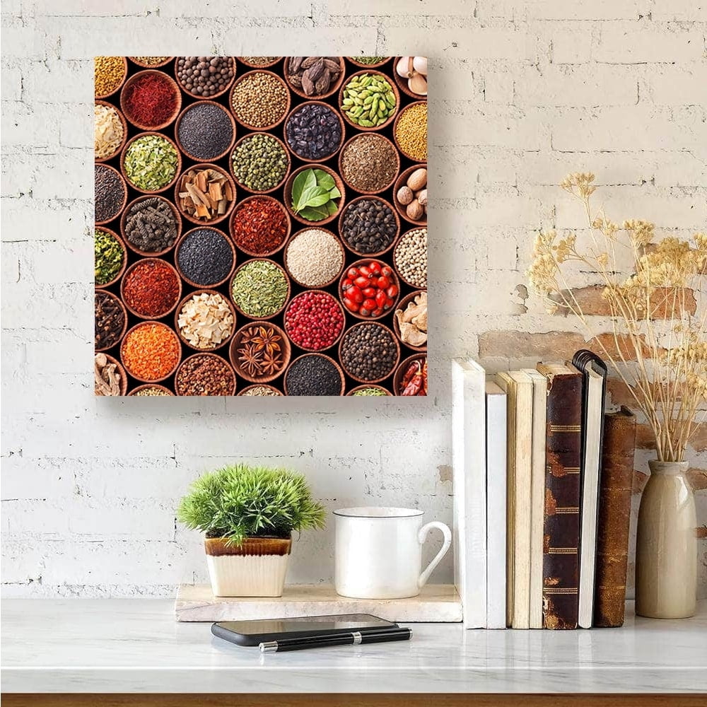 Colorful Spices Photgraphy- 14"x14" Canvas Artwork 14 x 14