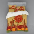 thumbnail image 2 of Ambesonne Tribal Bedding Set 3 Pcs, Tribal Design Cactus, Twin, Multicolor, 2 of 3
