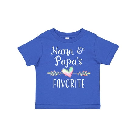 

Inktastic Nana and Papas Favorite- Heart Grandchild Gift Toddler Boy or Toddler Girl T-Shirt