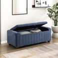 thumbnail image 2 of Blue Boucle Covered Storage Bench With Strong Plywood Frame And Legs Upholstered Option, 2 of 4
