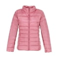 thumbnail image 2 of Chaqueta de plumón ligera de otoño e invierno para mujer, abrigo corto de plumón de pato blanco con cuello alto para mujer, 2 of 3